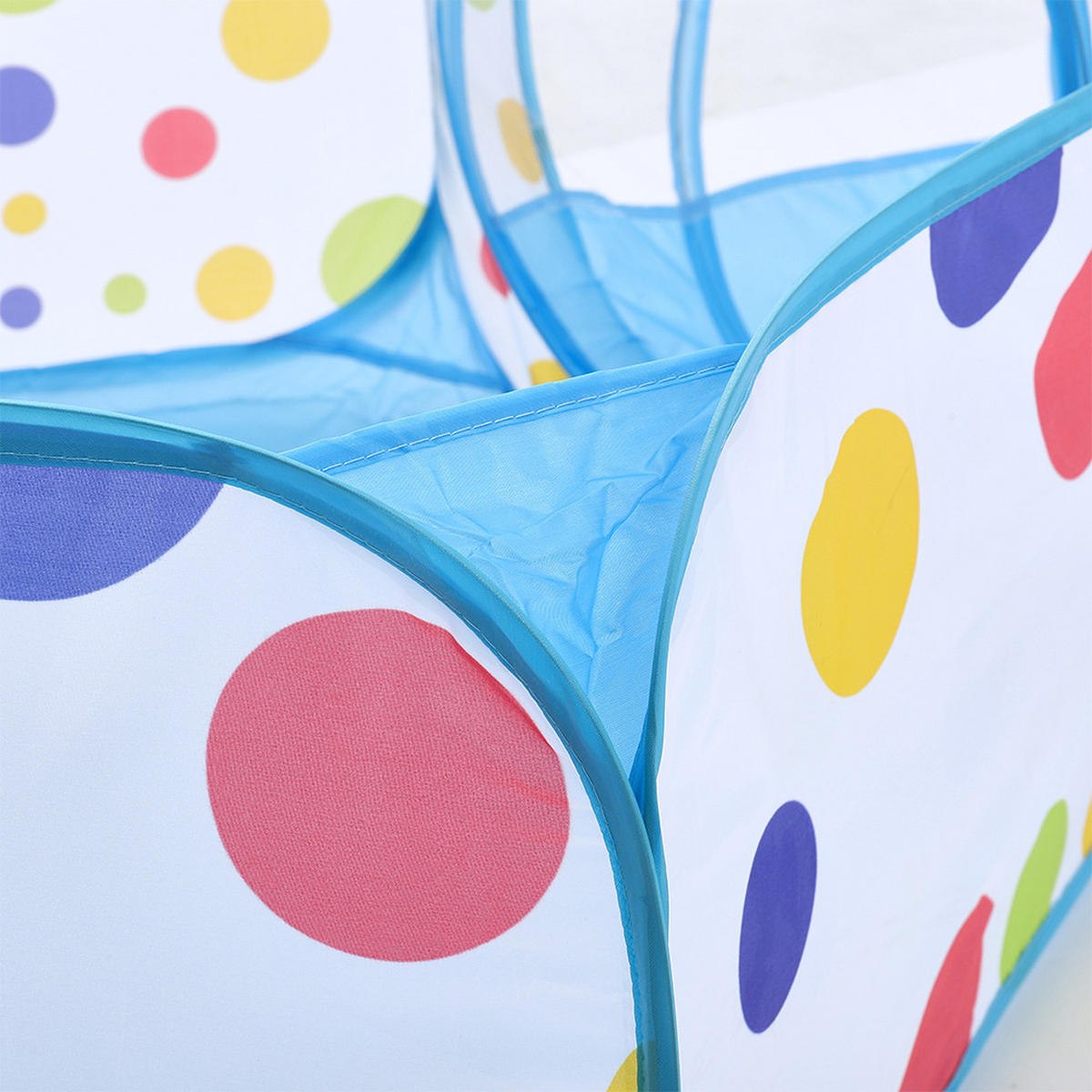 SPIELPLATZ 2 in 1 Faltbar Kinderzelt Bällebad Basketballkorb Polyester Multicolor - Multicolor, Kunststoff (270/90/120cm) - Livingandhome