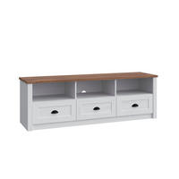 TV STOLÍK Léandre Biela a drevo - biela, kompozitné drevo (158/48.6/43cm) - Petits-meubles