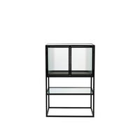 VITRINENSCHRANK Boli Klein S Metall / Schwarz - Schwarz, Metall (60/90/35cm) - Dutchbone