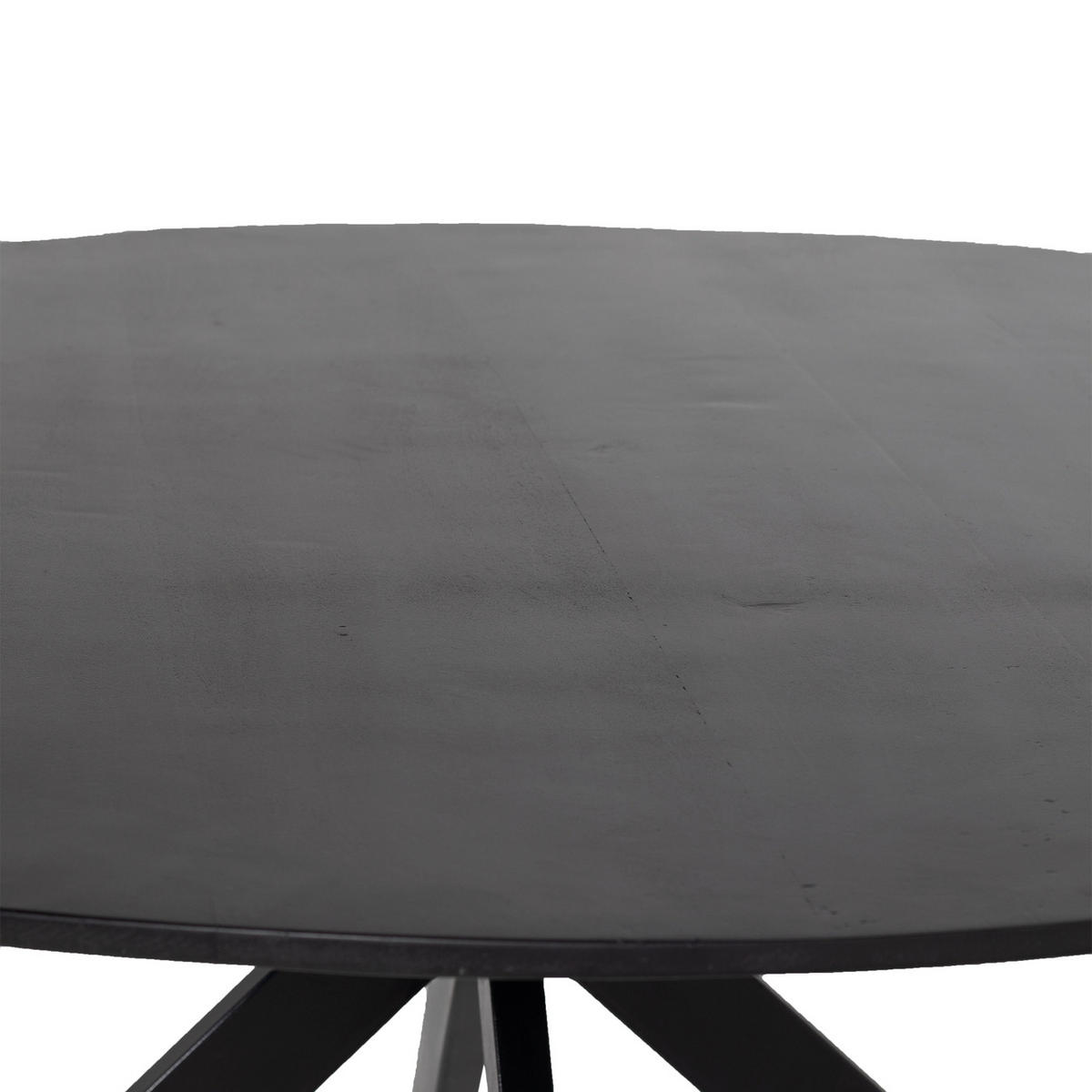 ESSTISCH rund aus Mangoholz 130cm, schwarz - Schwarz, Holz (130/130/76cm) - Giga Meubel