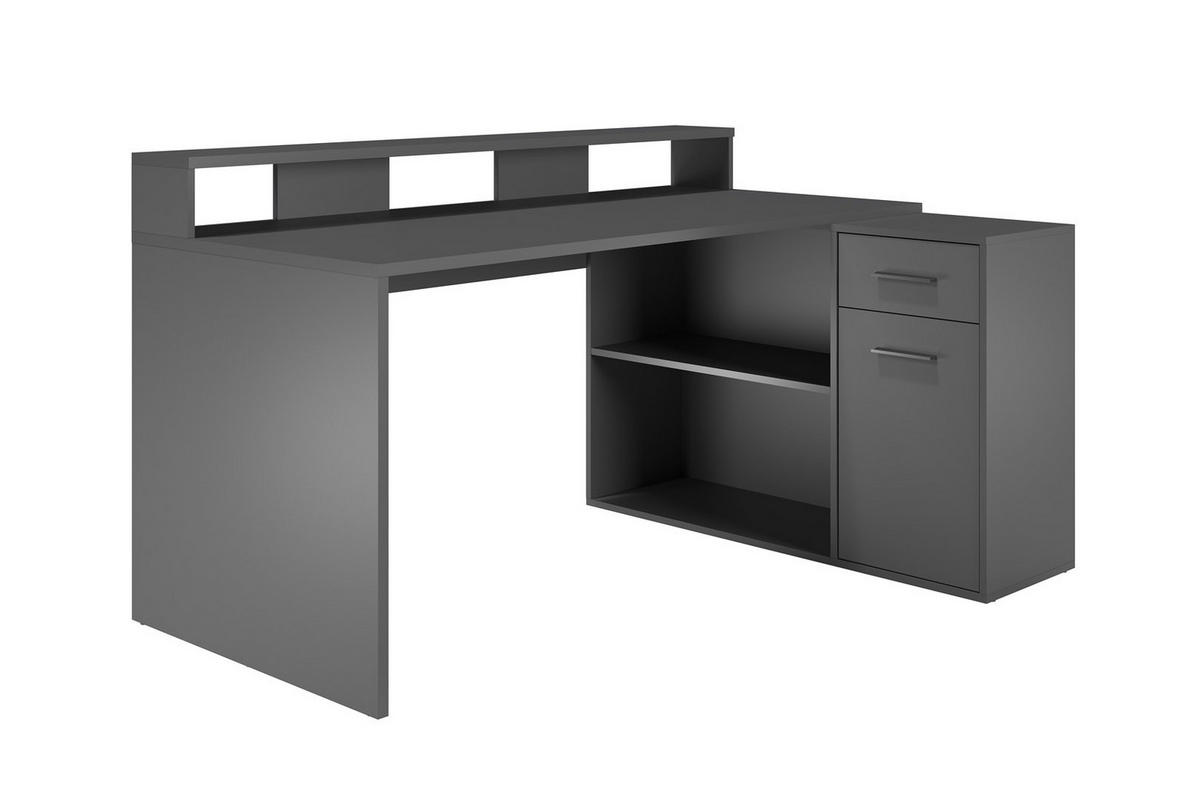 SCHREIBTISCH Anthrazit - Anthrazit, Holzwerkstoff (115/160/91cm) - ebuy24