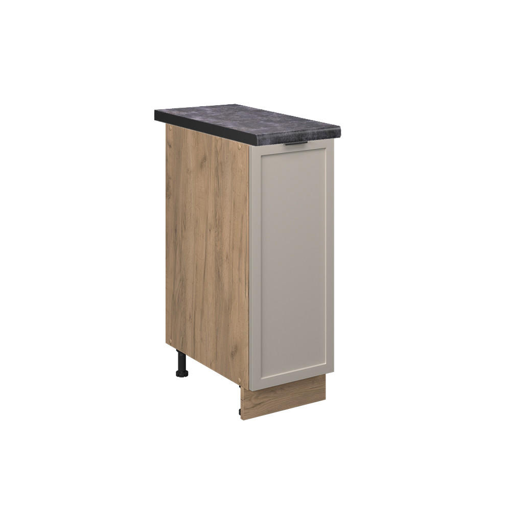 APOTHEKERUNTERSCHRANK Fame-Line GrauBeige 30 cm, AP Anthrazit - Honigeiche/Eiche Wotan, Holzwerkstoff (30/82/60cm) - Vicco