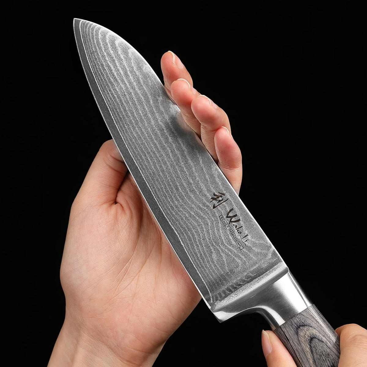 MESSERSET 5-TEILIG 8–20 cm - Grau, Holz/Metall - Wakoli