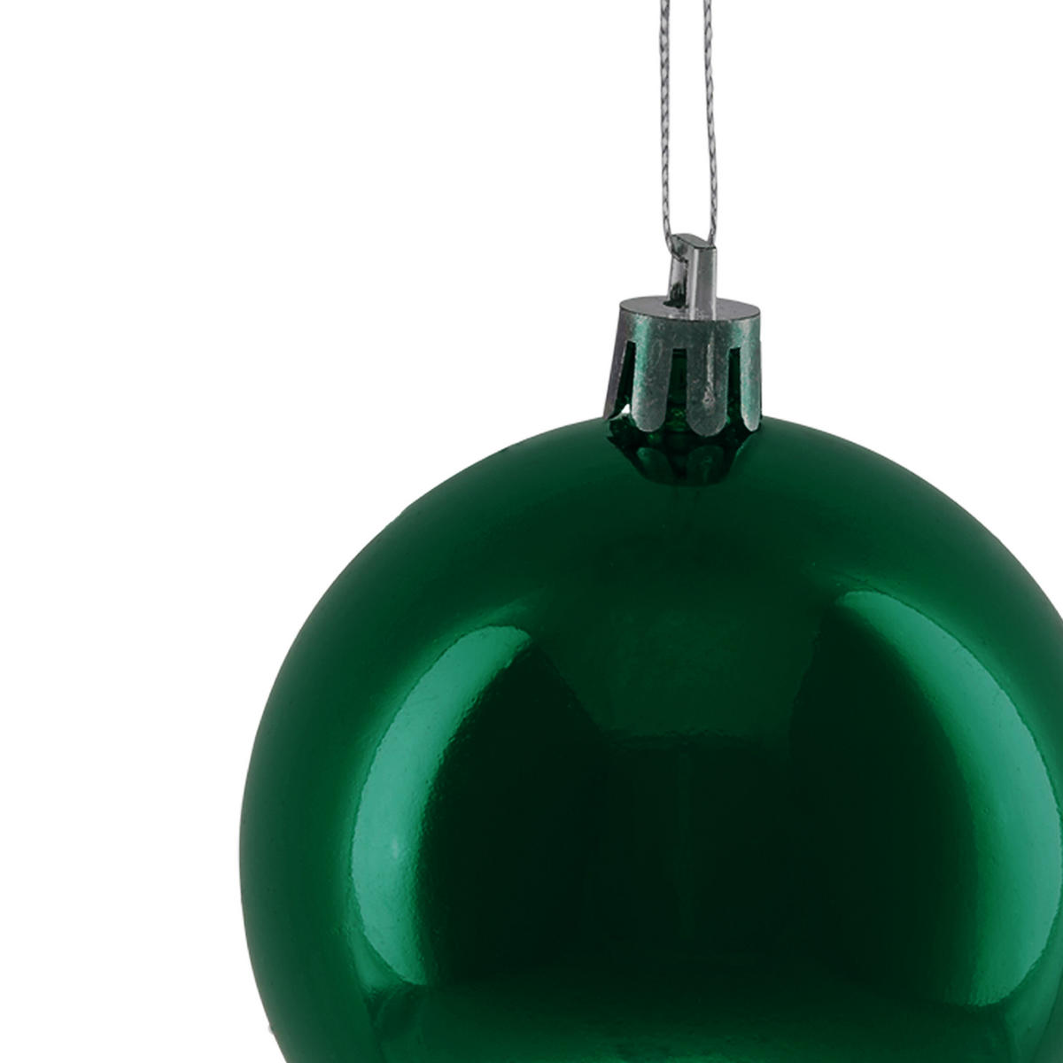 50XWEIHNACHTSKUGELN - Dunkelgrün, Kunststoff (6/7/6cm) - Relaxdays