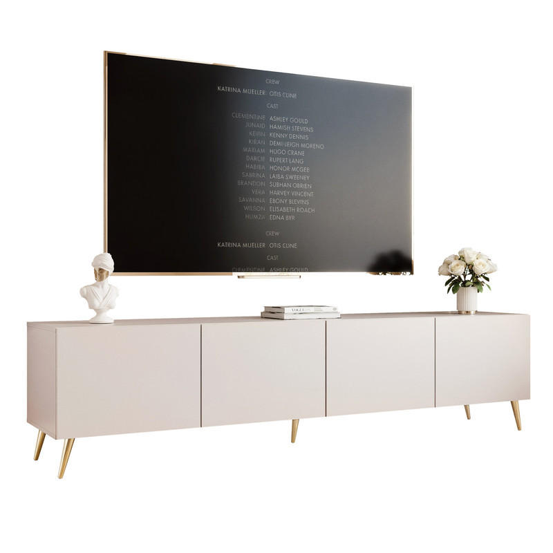 Idohome TV skříňka ANGEL 200 cm na nožkách s osvětlením KAŠMÍROVÁ
