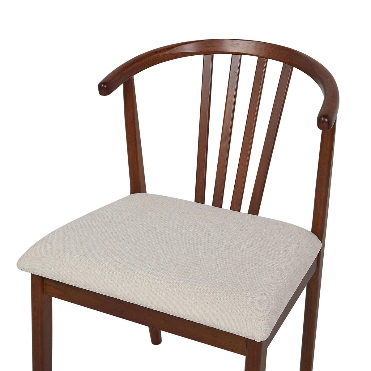 JÍDELNÍ ŽIDLE sada 2 ks Tmavší Odstín dřeva Craig - tmavě hnědá/béžová, dřevo (50/80/57cm) - Beliani