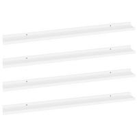 WANDREGALESET 4-tlg. 100/9/3 cm aus MDF Weiß Max. Belastbarkeit 5 KG - Weiß, Holzwerkstoff (9/3/9cm) - vidaXL