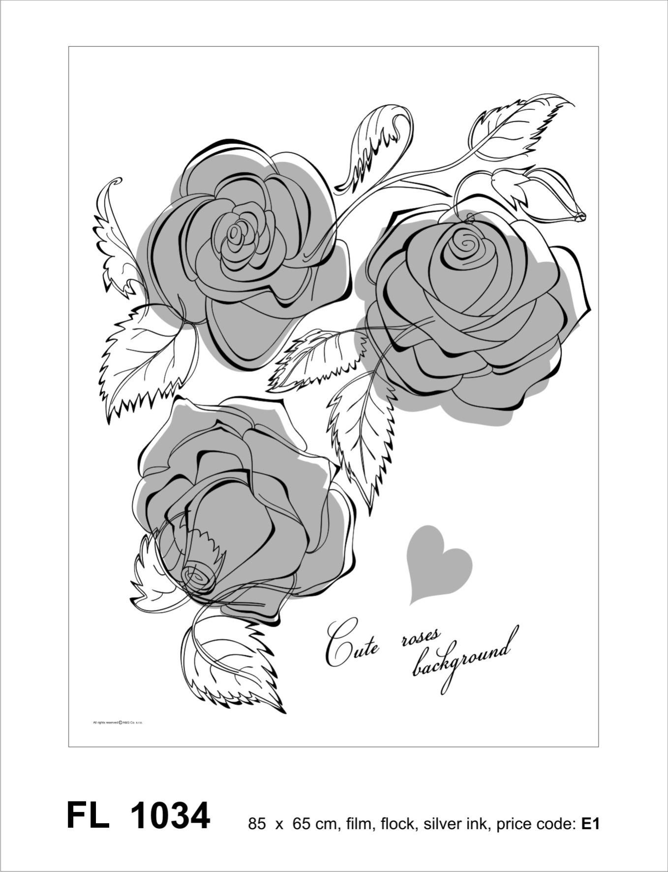 WANDTATTOO Blumen 85 x 65 cm - Grau, Papier (85/65/65cm) - Sanders & Sanders