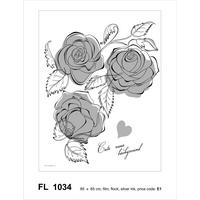 WANDTATTOO Blumen 85 x 65 cm - Grau, Papier (85/65/65cm) - Sanders & Sanders