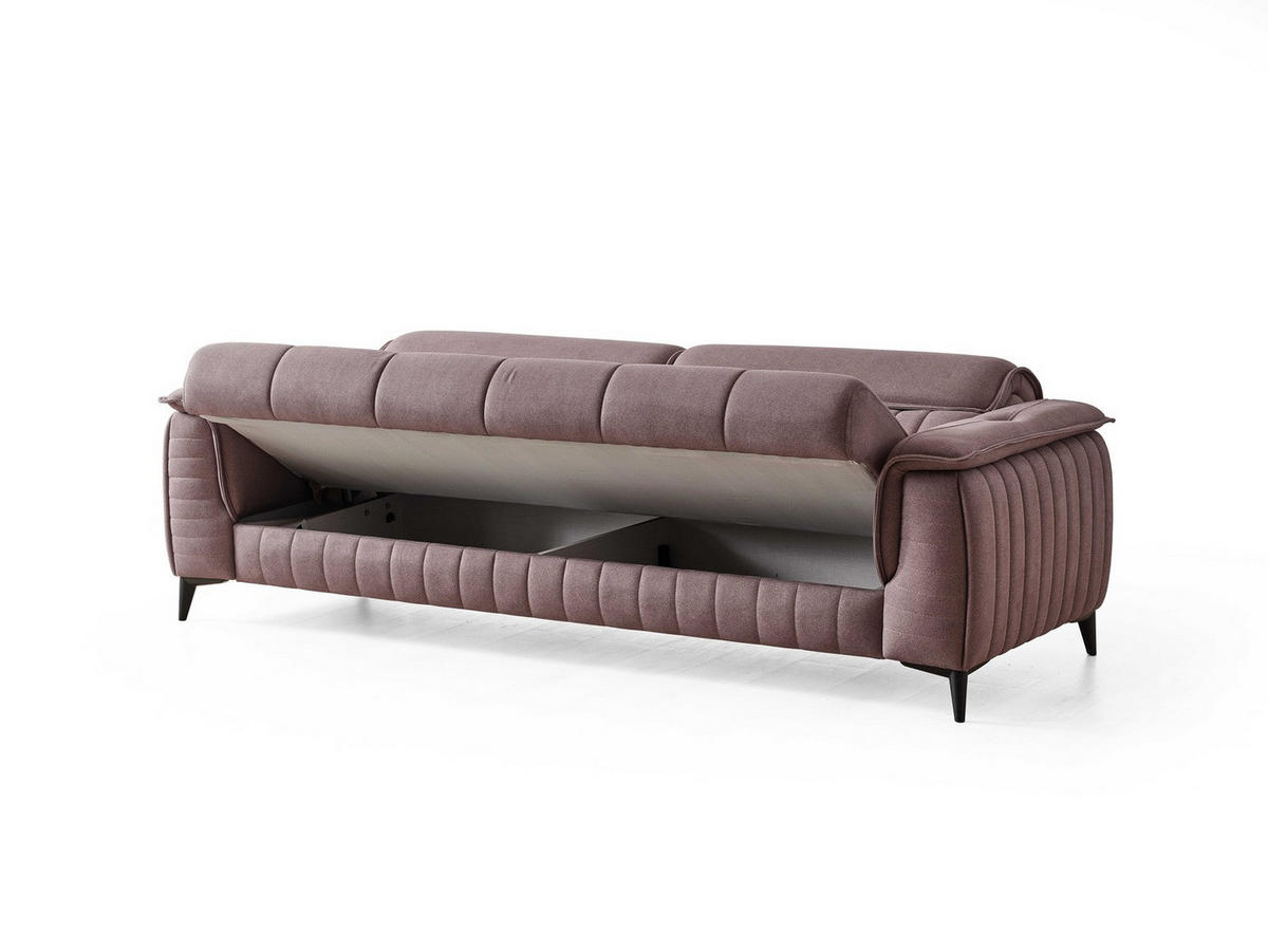 SITZGARNITUR Regina, Braun Stellvariante 2+2+1 - Braun, Holzwerkstoff/Kunststoff (178/85/95cm)