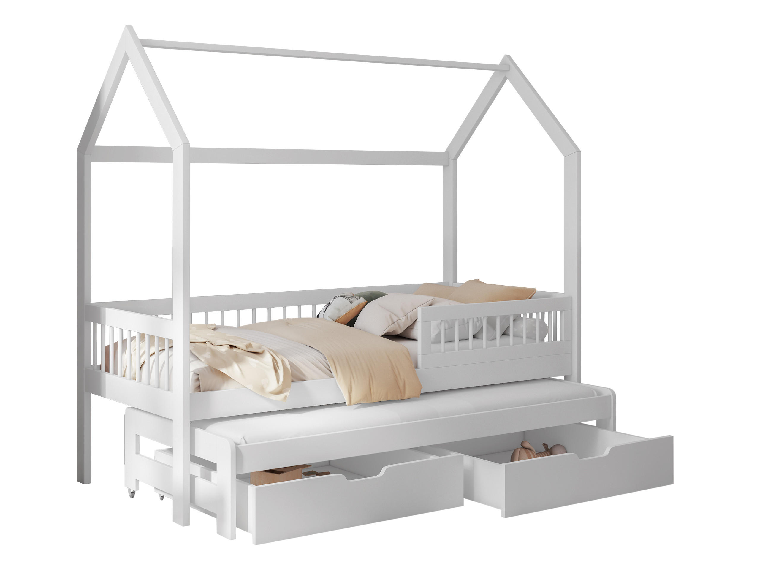 HAUSBETT Asher 80 - Weiß, Holz (80/180cm) - MIRJAN24