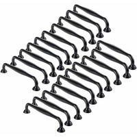 MÖBELGRIFF Schwarz 20er-Set 96 mm - Schwarz, Metall (1.8/3/11.5cm)