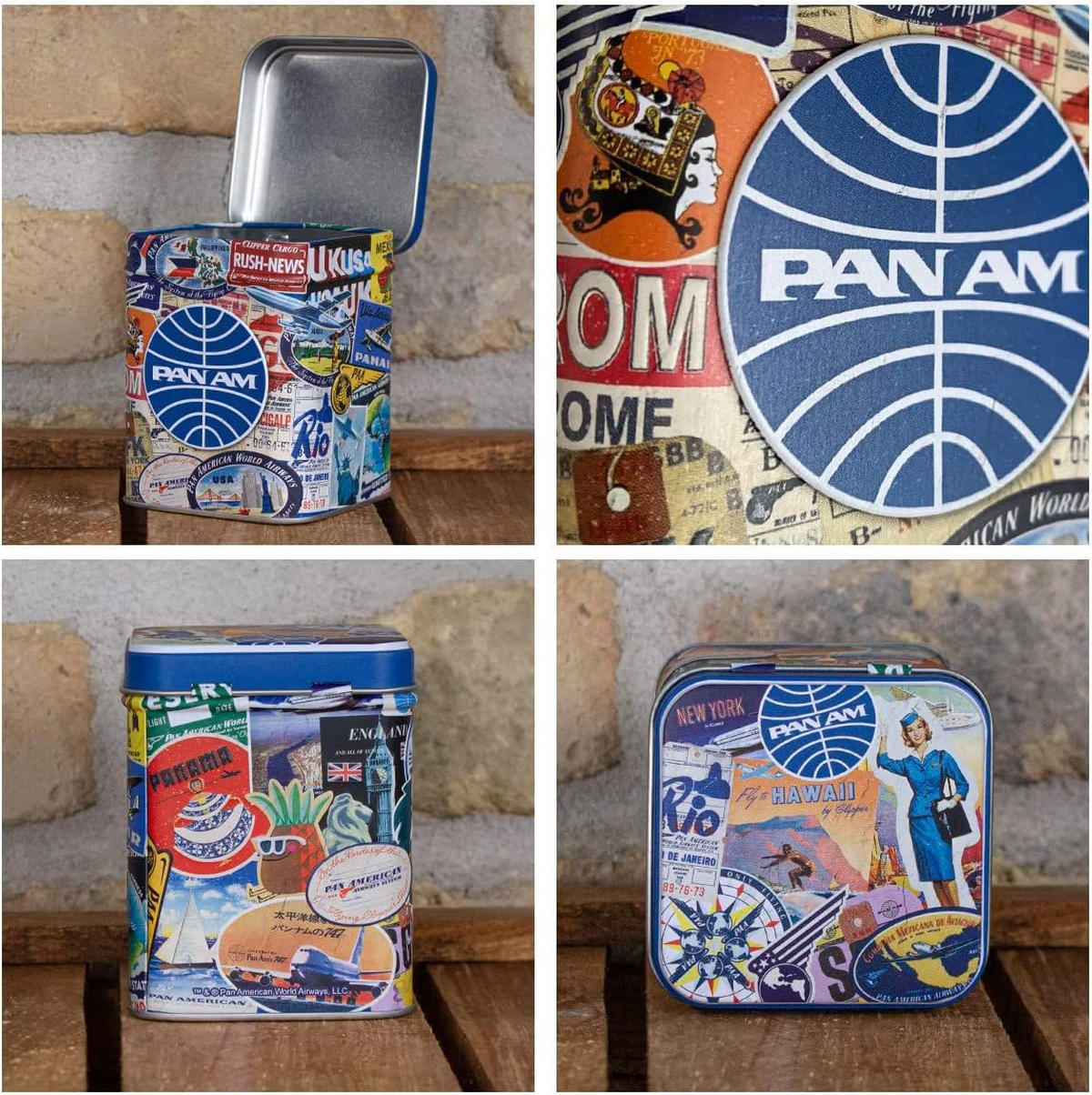 TEEDOSE Pan Am Travel Collage - Multicolor, Metall (7.5/9.5cm) - Nostalgic-Art