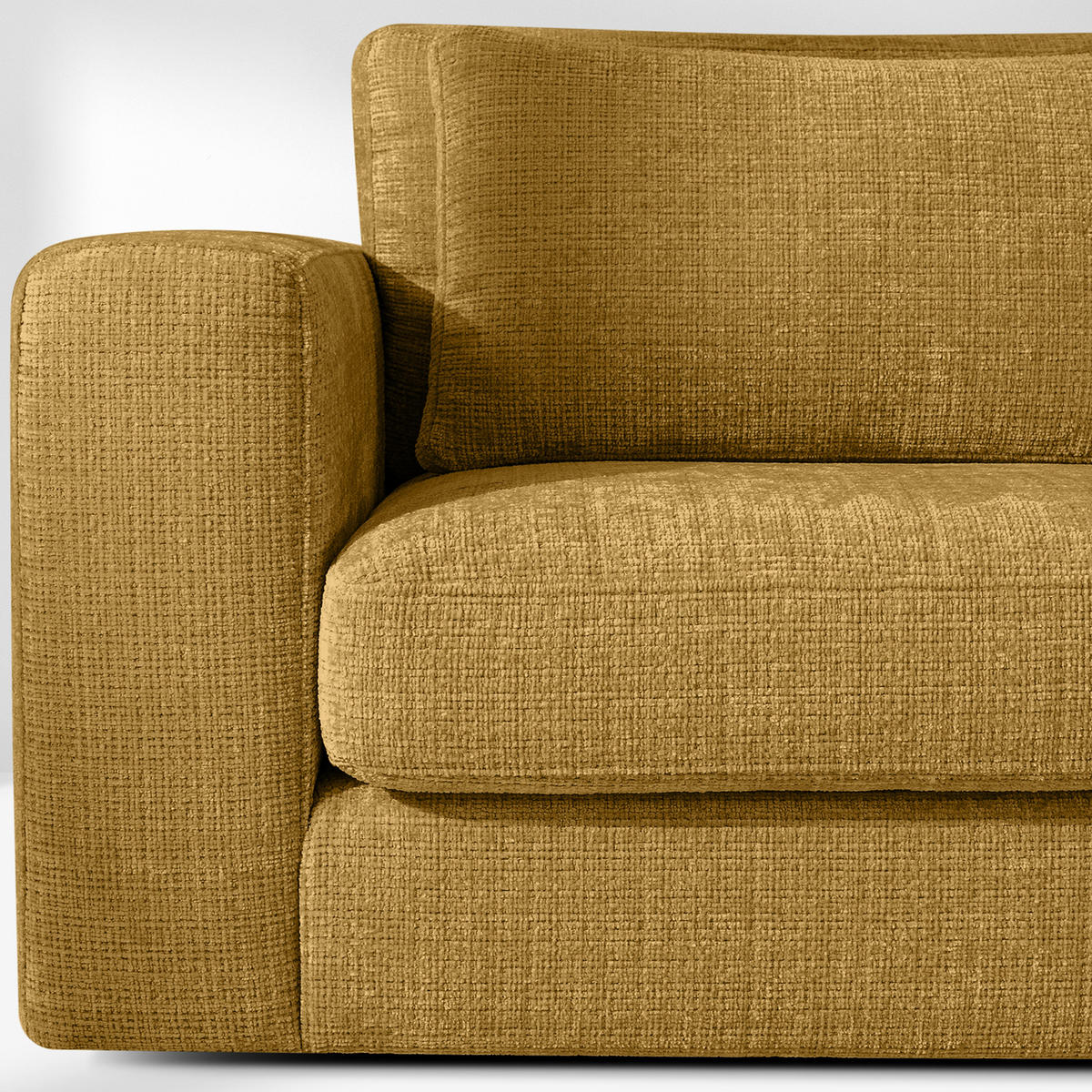 ECKSOFA rechts VERUS - Gelb, Holz/Holzwerkstoff (297/248cm) - KONSIMO®