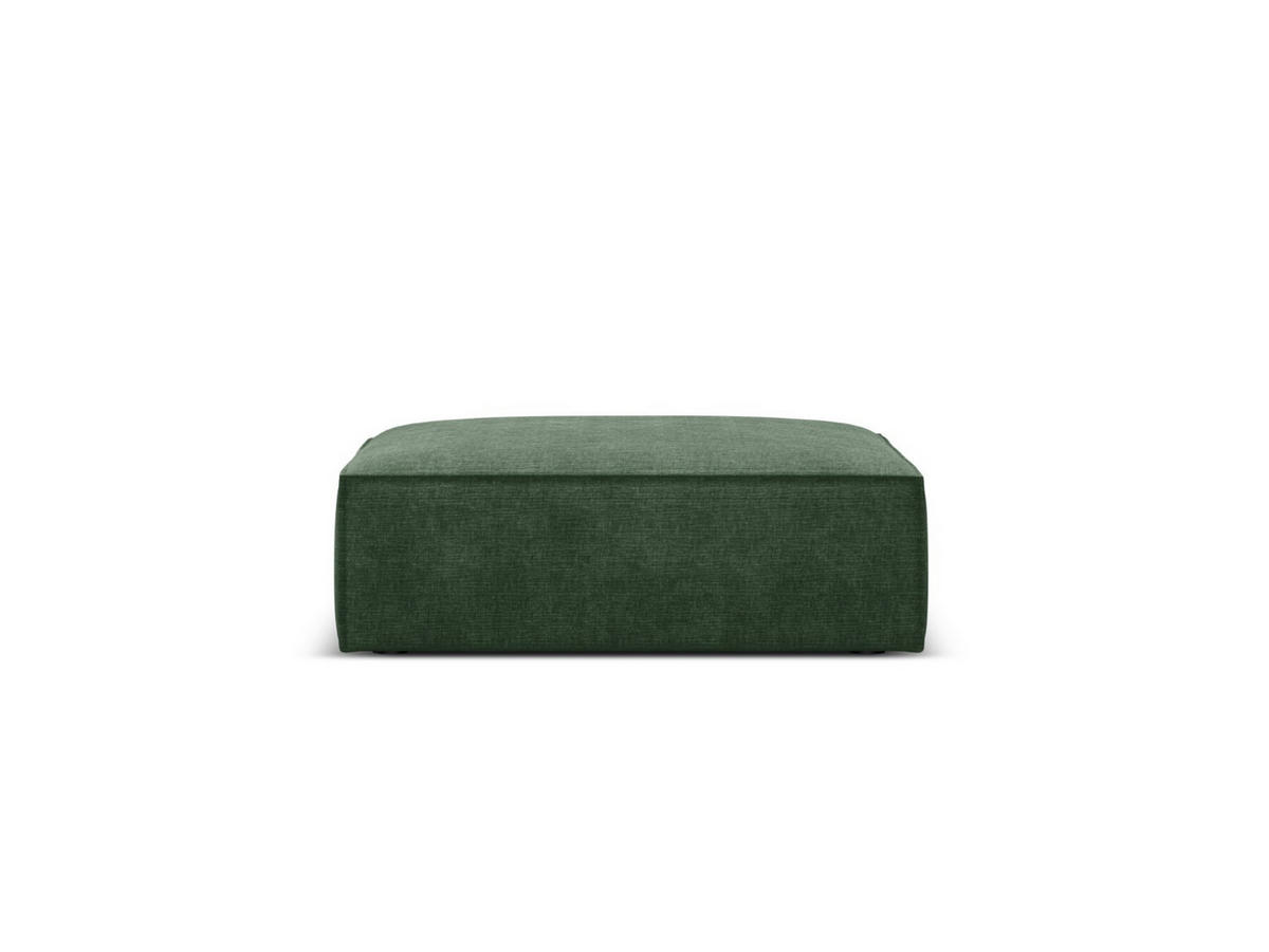 POUF Kaelle aus Chenille-Stoff flaschengrün - Dunkelgrün, Textil (80/38/100cm) - Micadoni