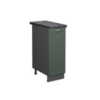 APOTHEKERUNTERSCHRANK Fame-Line Grün-Gold Landhaus 30 cm, AP Anthrazit - Anthrazit/Grün, Holzwerkstoff (30/82/60cm) - Vicco