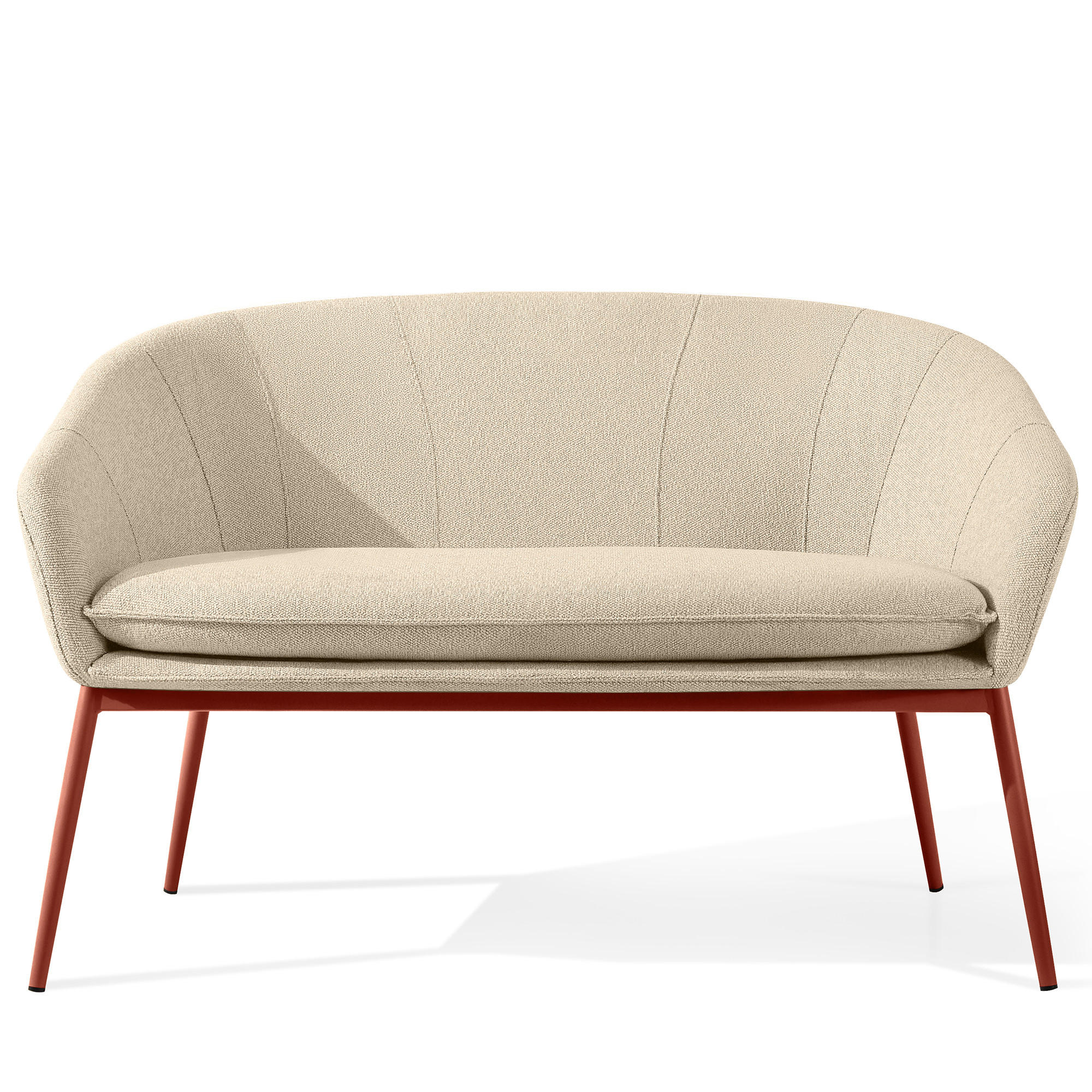 Konsimo® Gartensofa Creme 118x76x66 cm