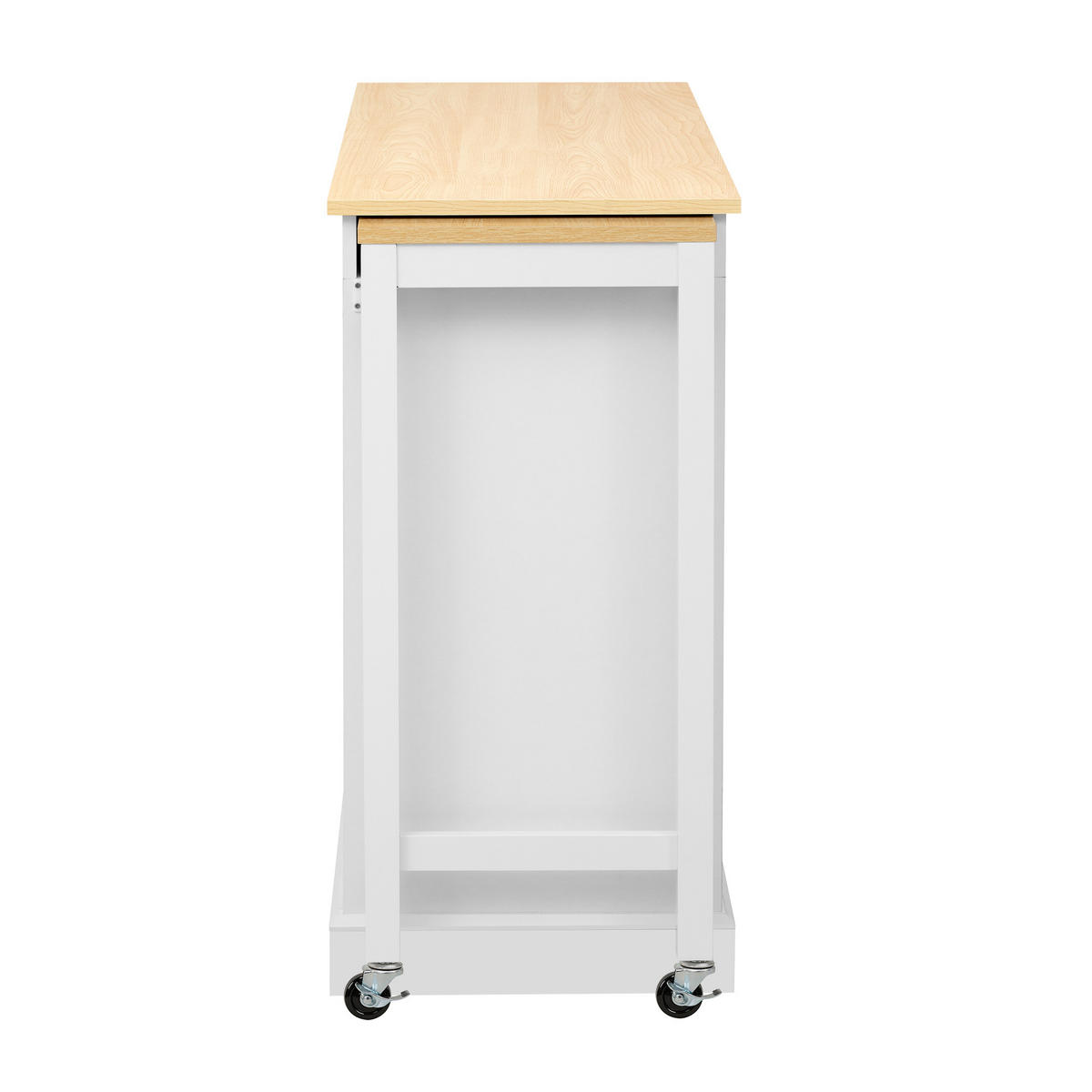 KÜCHENINSEL DE-41137 112-180/45/92 cm mit seitlich ausziehbarer Arbeitsplatte Weiß - Weiß, Holzwerkstoff (116/92/45cm) - ComfortXL