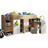 HOCHBETT 249/123/93 - Eiche Artisan/Weiß, Holz (90/200cm) - MÖBEL KRYSPOL