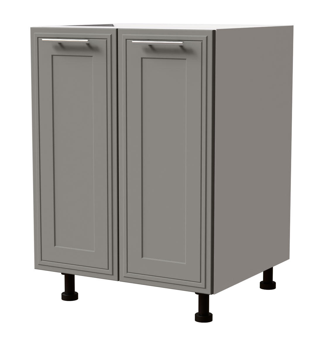 UNTERSCHRANK Salo D11/60 Weiß / Dust Grey Matt 60 / 50 / 82cm - Weiß/Grau, Holz/Holzwerkstoff (60/82/50cm) - Feldmann-Wohnen