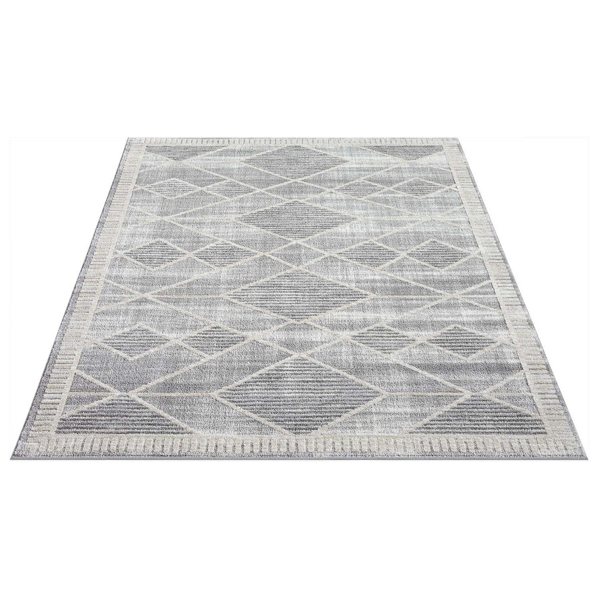 KURZFLOR-TEPPICH Flair 178 Grau 120x170 cm - Grau, Textil (120/170cm) - carpet city