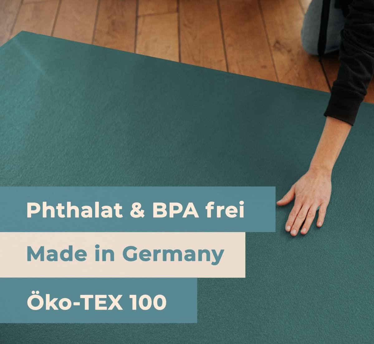 Thumbnail - Sanosoft Krabbelmatte, Petrol, Textil, 160x120 cm, Oeko-Tex® Standard 100, Teppiche & Böden, Teppiche, Teppich Kinderzim...