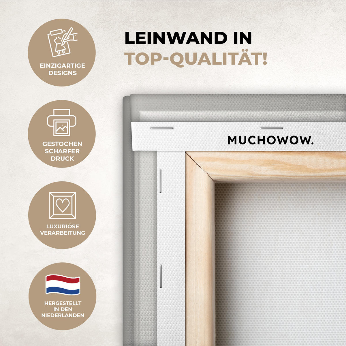 LEINWANDBILD Aussicht - Baum - Meer - Palme - Hügel - Strand - Blau Wandbilder 80x60 cm - Blau, Textil (80/60cm) - MuchoWow