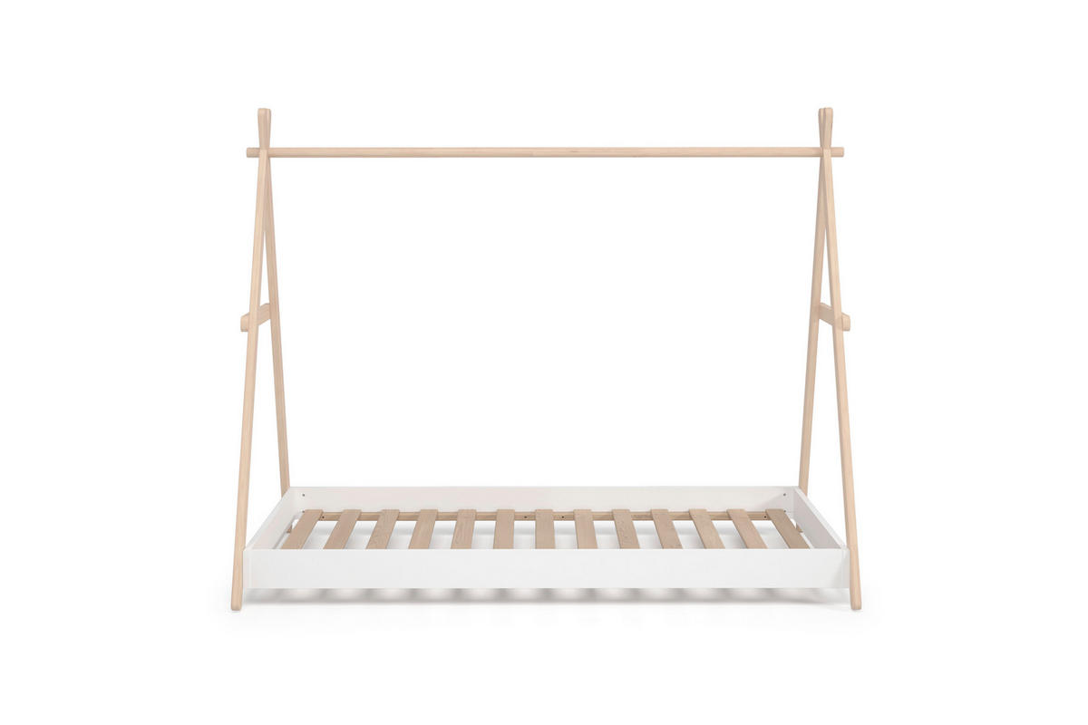 TIPIBETT Trufa Braun 209/104/160 cm - Braun, Holz (90/200cm) - Calicosy