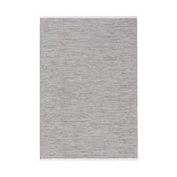 BAUMWOLLTEPPICH Ron handgewebt 240x340 cm - Schwarz, Naturmaterialien/Textil (240/340cm) - benuta
