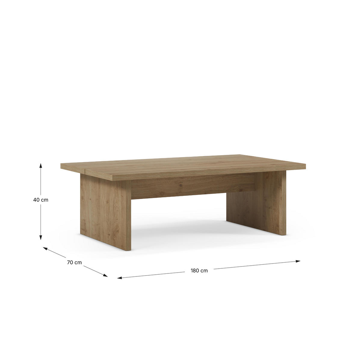 ESSTISCH Loana Braun 120/70/40 cm - Braun, Holz (120/70/40cm)