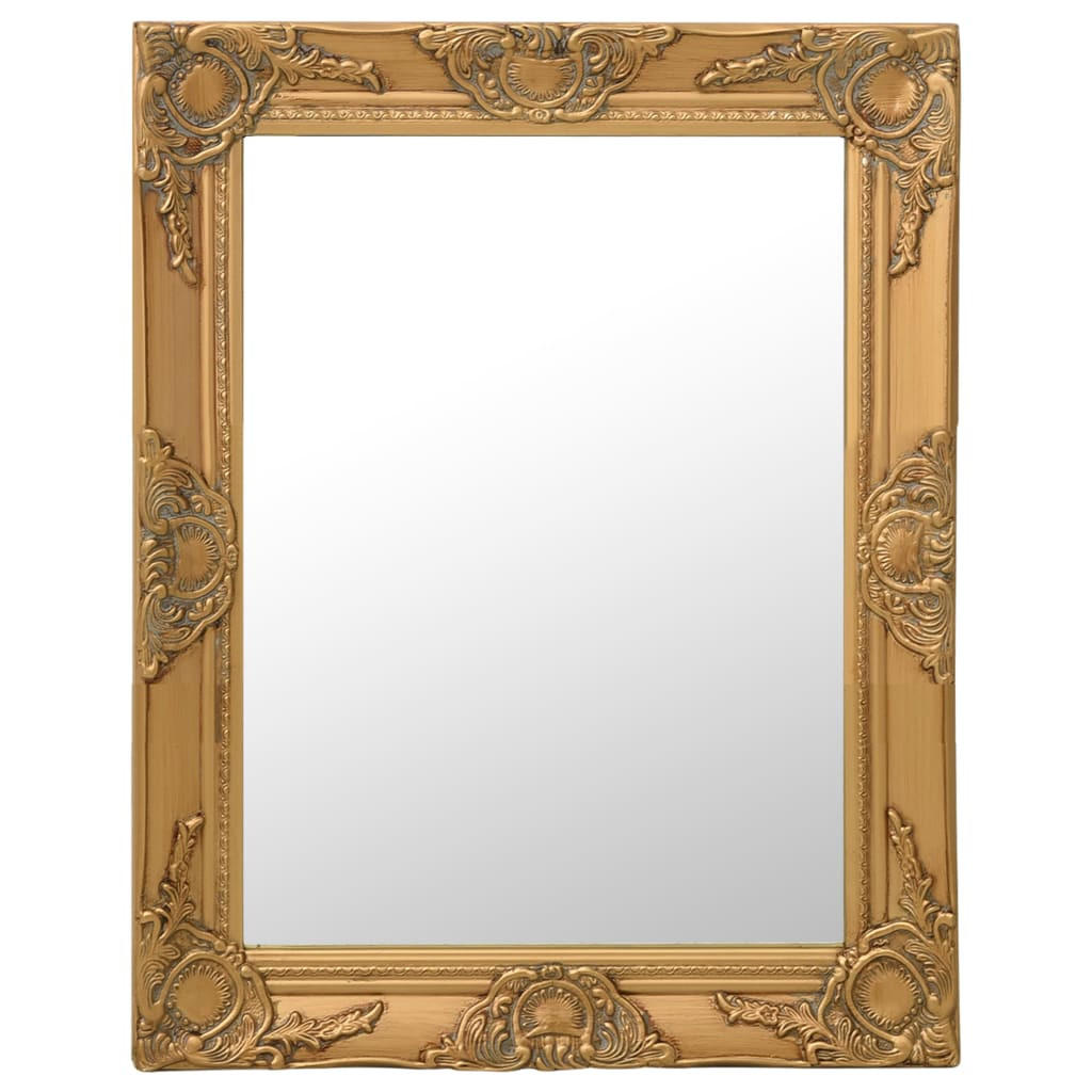 WANDSPIEGEL im Barock-Stil 50x60 cm Golden - Goldfarben, Holz (50/2/60cm) - furnicato
