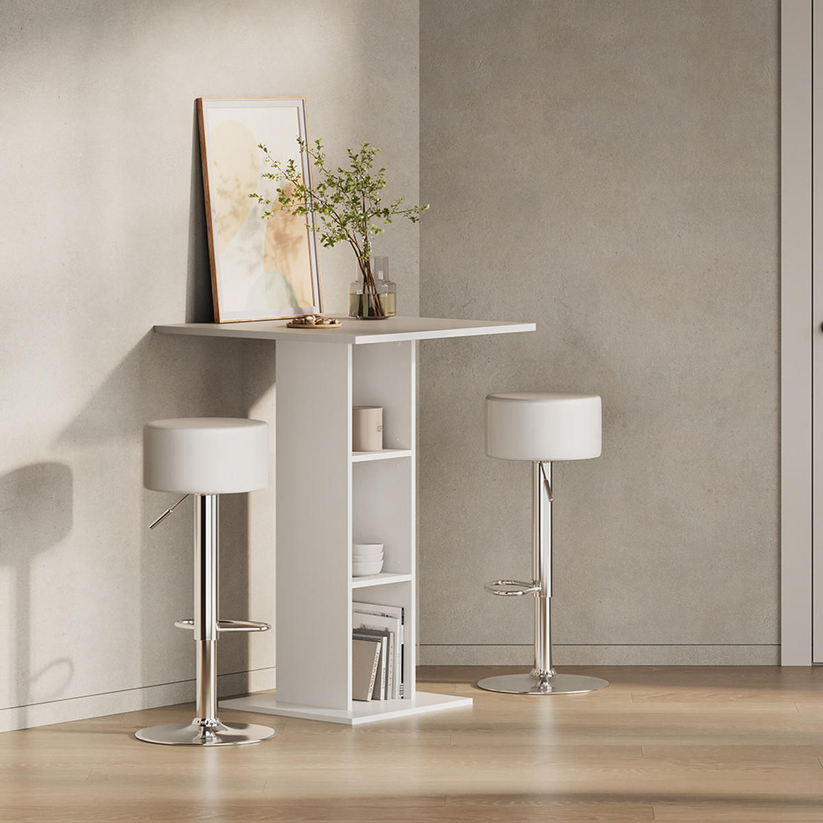 BARTISCH Regusa Weiß 75 x 75 cm - Weiß, Holzwerkstoff (75/75/106cm) - Livinity®