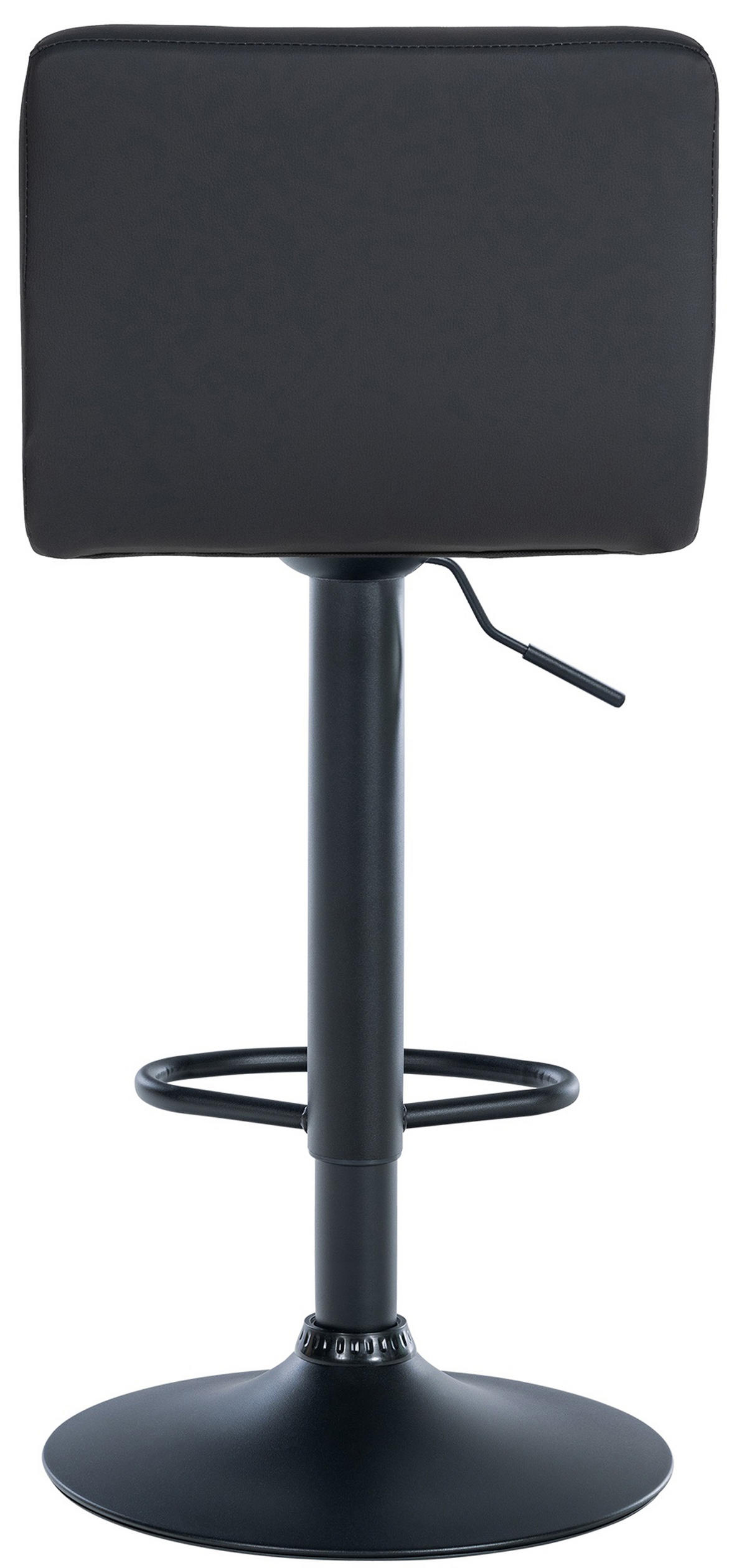BARHOCKER 2er Set Fenai Kunstleder schwarz schwarz - Schwarz, Kunststoff/Metall (40/106/40cm) - TPFLiving