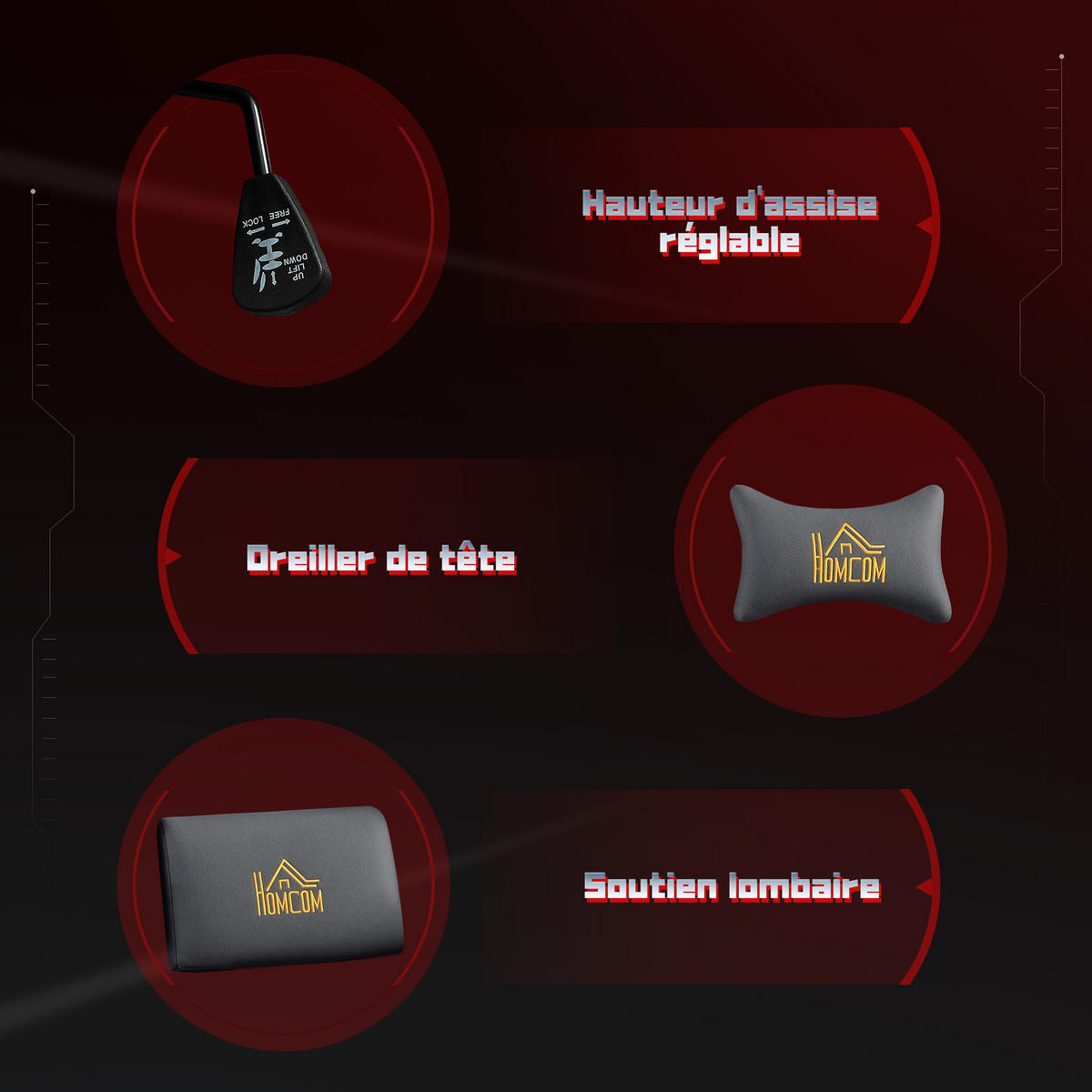 GAMINGSTUHL DE-11784 3D-Armlehnen & 135° Neigung Grau - Dunkelgrau, Metall (72/132/76cm) - ComfortXL
