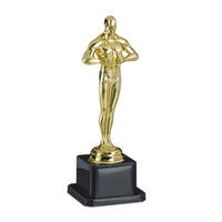 SIEGERFIGUR - Goldfarben, Kunststoff (6.5/18.5/6.5cm) - Relaxdays