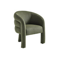 SESSEL - Stoff - Grün strukturiert - ZELUVA - Grün, Textil (63/81/70cm) - Vente-Unique