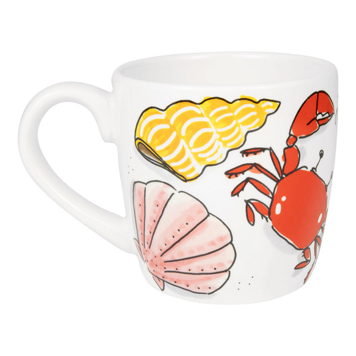 CAPPUCCINO-BECHER Fruits de Mer in Bunt - 500 ml - Multicolor, Keramik (0.5L) - Blond Amsterdam