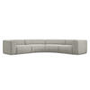 ECKSOFA Chenille Stoff Beige - Beige/Schwarz, Kunststoff/Textil (318/318cm) - Makamii