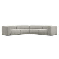 ECKSOFA Chenille Stoff Beige - Beige/Schwarz, Kunststoff/Textil (318/318cm) - Makamii