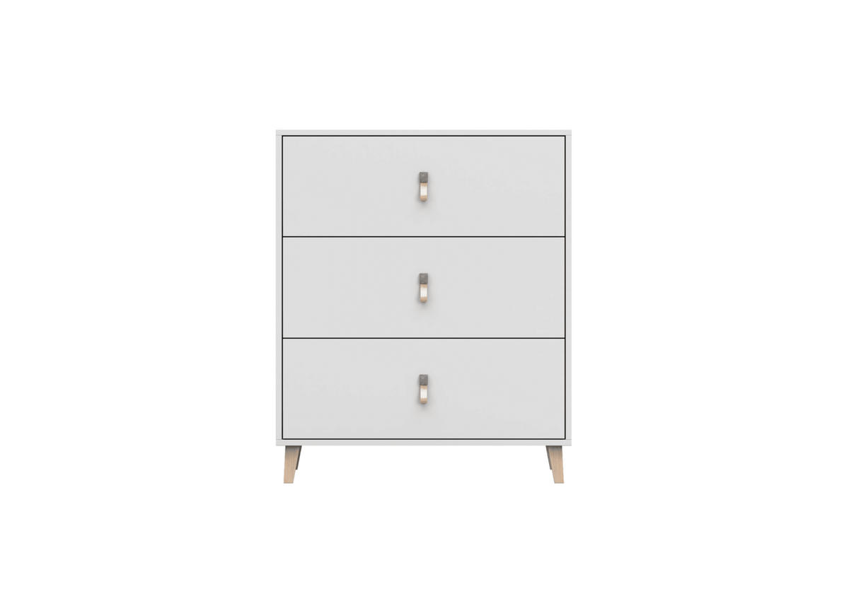 KOMMODE - FAGO 3S - Weiß, Holzwerkstoff (80/96/45cm) - Möblo