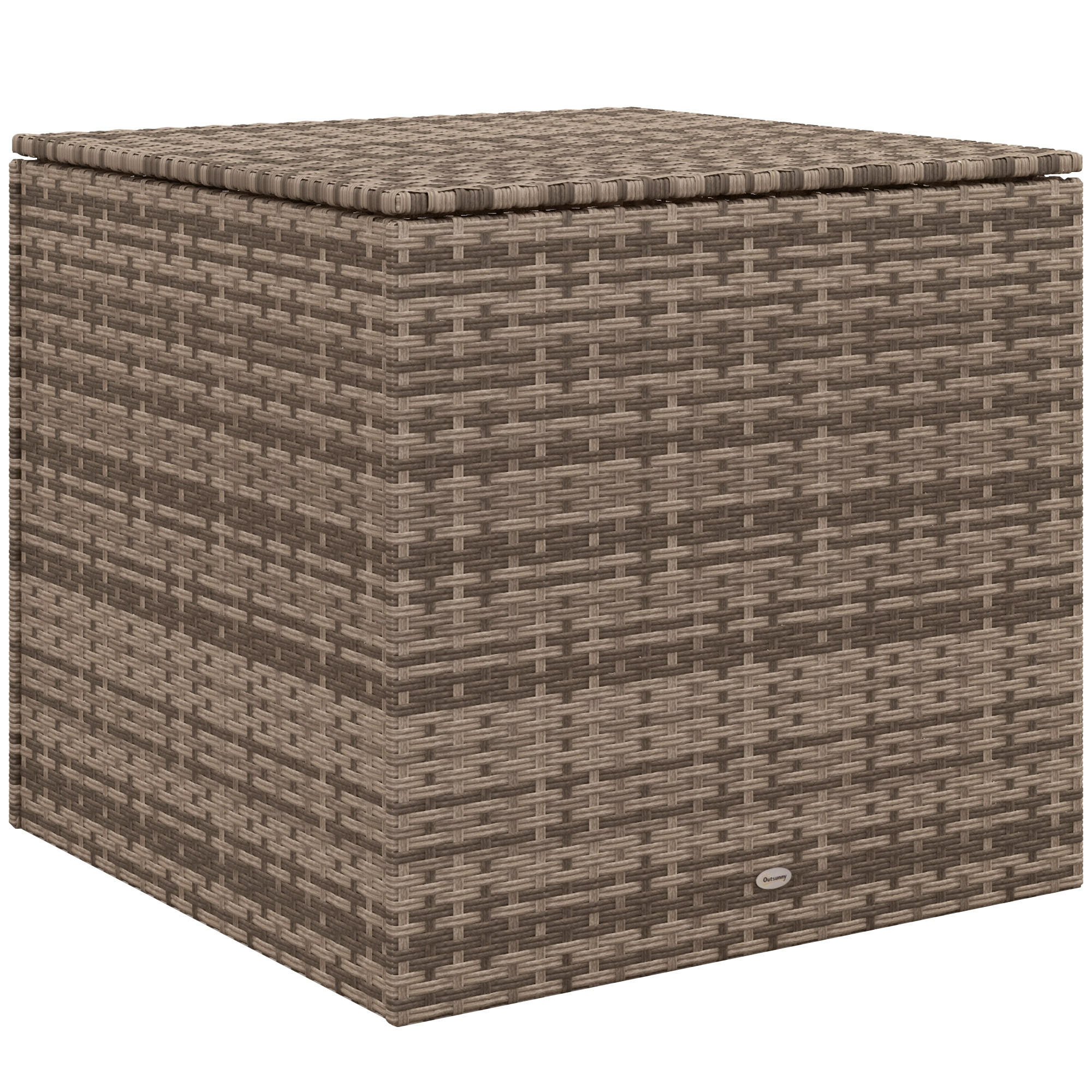 AUFLAGENBOX, Stahl, Sand, 75 x 75 x 70 cm - Sandfarben, Kunststoff/Metall (75/70/75cm) - Outsunny