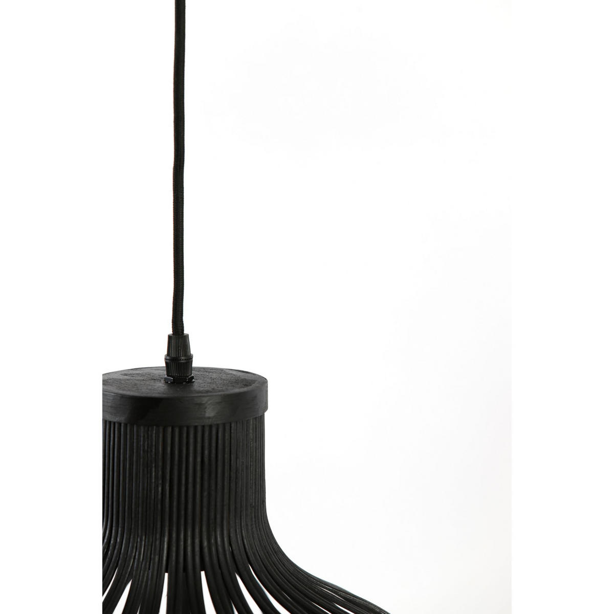 PENDELLEUCHTE Aliza Schwarz 35/35/28.5 cm - Schwarz, Holz (35/35/28.5cm) - Luqaza