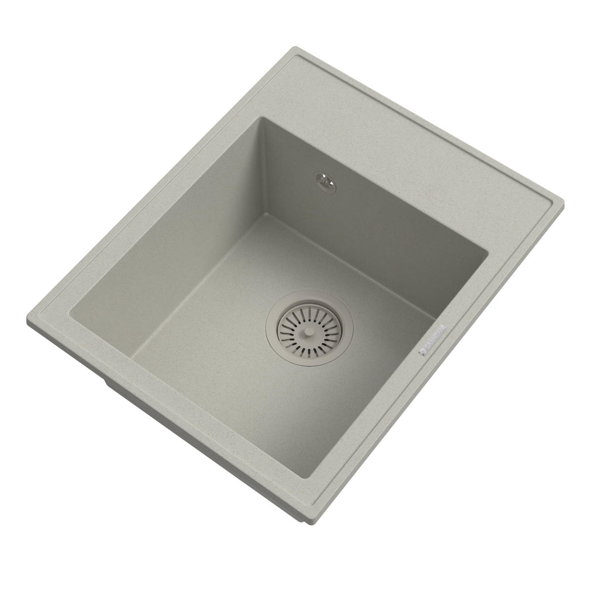 GRANITSPÜLE Nero mit Batterie und Siphon - Beige, Kunststoff/Stein (50/20/40cm) - Granitan