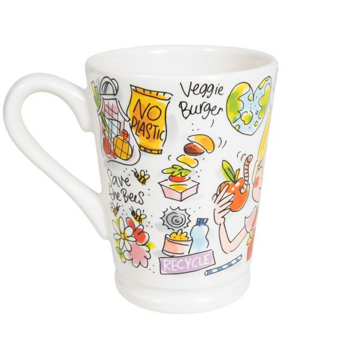 XL-BECHER Love Green Girl in Bunt - 500 ml - Multicolor, Keramik (0.5L) - Blond Amsterdam