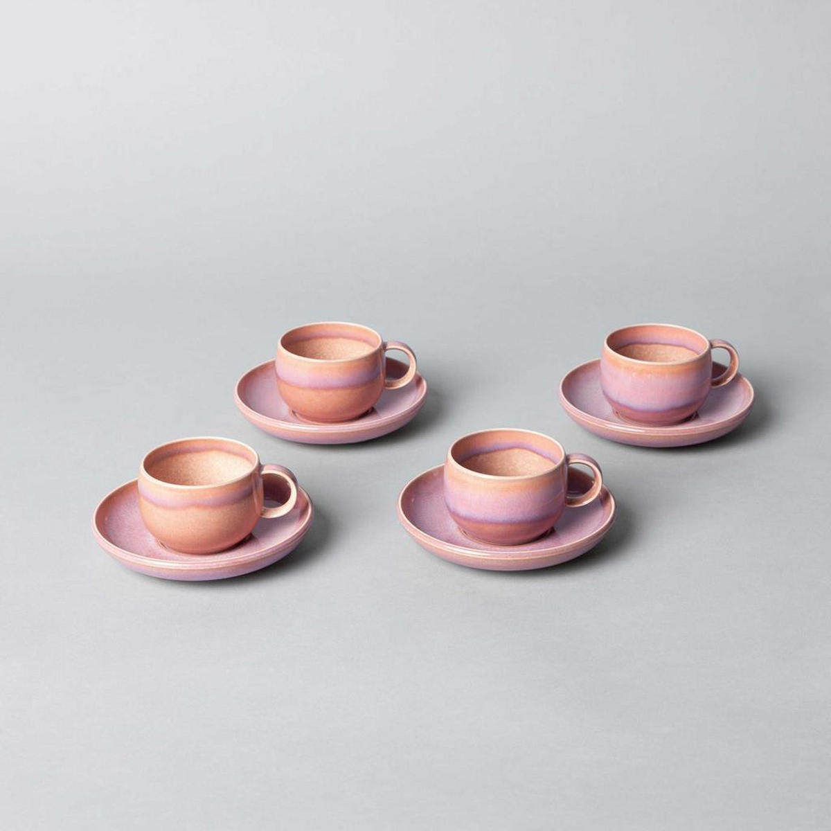 ESPRESSOTASSEN Perlemor Coral rosa 60 ml 6er Set - Rosa, Keramik (0.06L) - like.Villeroy & Boch