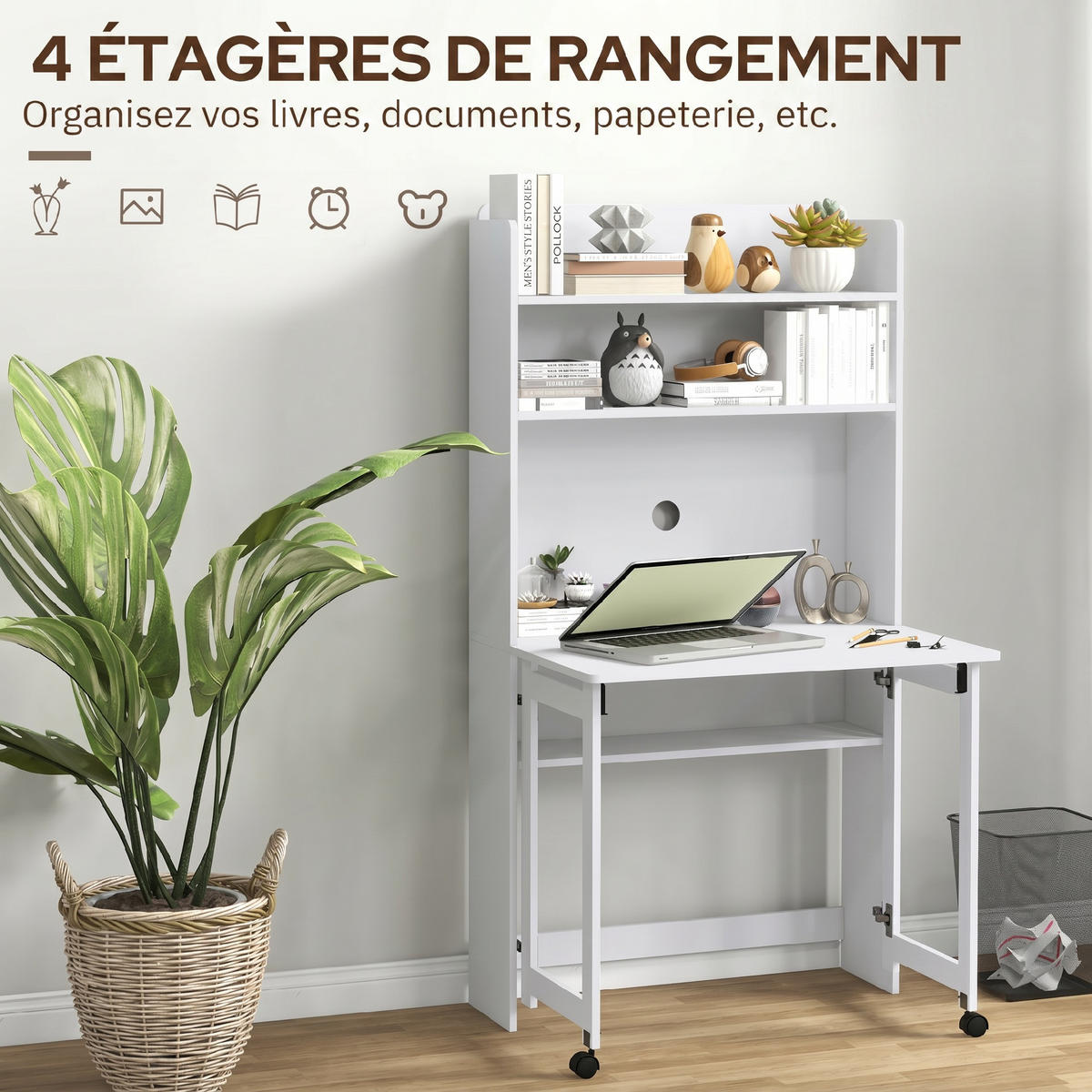 BÜROTISCH Weiß 1 Stück - Weiß, Holzwerkstoff (110/50/80cm) - GiPP