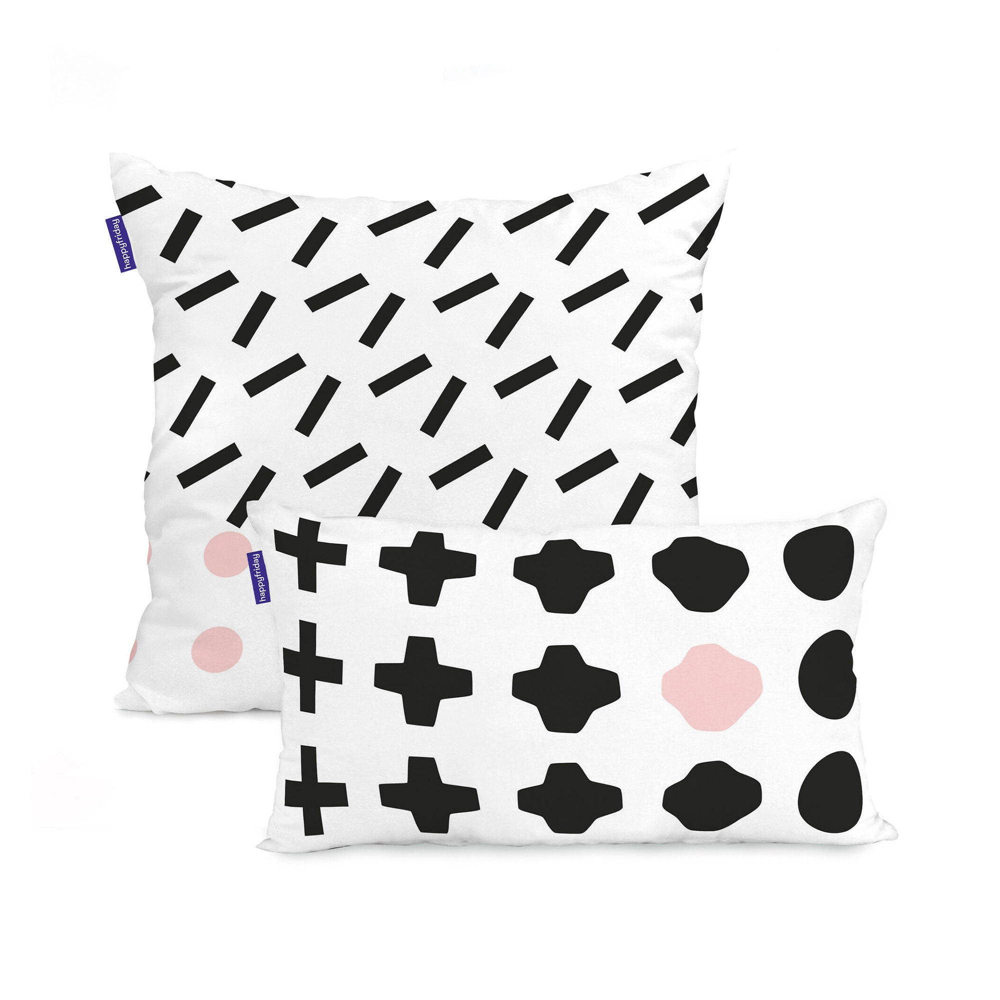 KISSENBEZUG blush 50x50 + 50x30 cm mehrfarbig - Multicolor, Textil (50/50cm) - Happy Friday