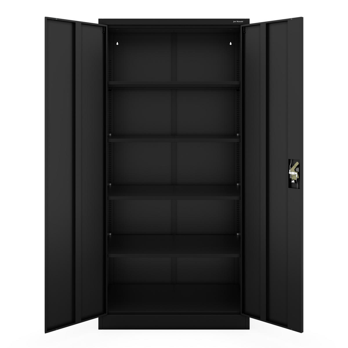 METALLSCHRANK für Büro und Werkstatt JAN D600 - Schwarz, Metall (90/185/60cm) - Jan Nowak