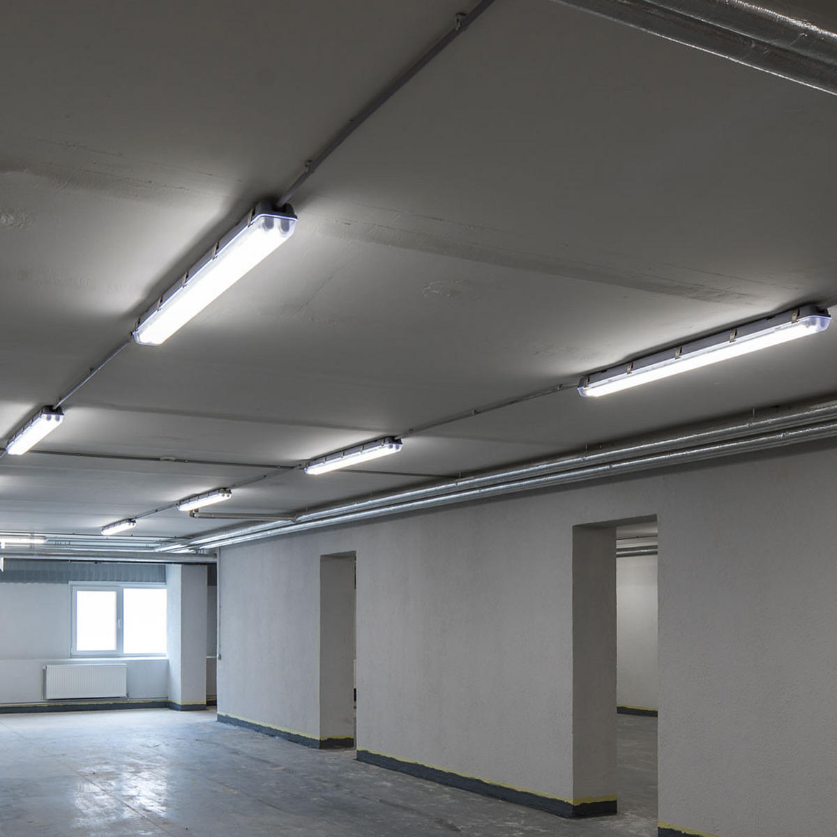 LED DECKENLEUCHTE Wannenleuchte Weiß - Weiß, Kunststoff (120/6.5/5.8cm)