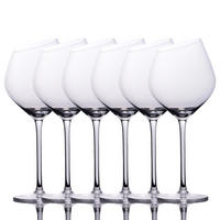 WEIN GLAS SET moderne Kante 470 ml (6er-Set) - Transparent, Glas (0.47L) - Intirilife